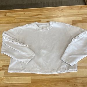 Lululemon Sweater- Cream- Braided Sleeve Design